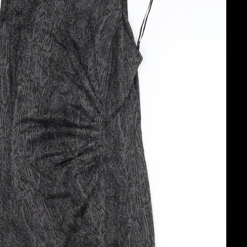 George Womens Grey Animal Print  A-Line  Size 14