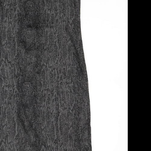 George Womens Grey Animal Print  A-Line  Size 14