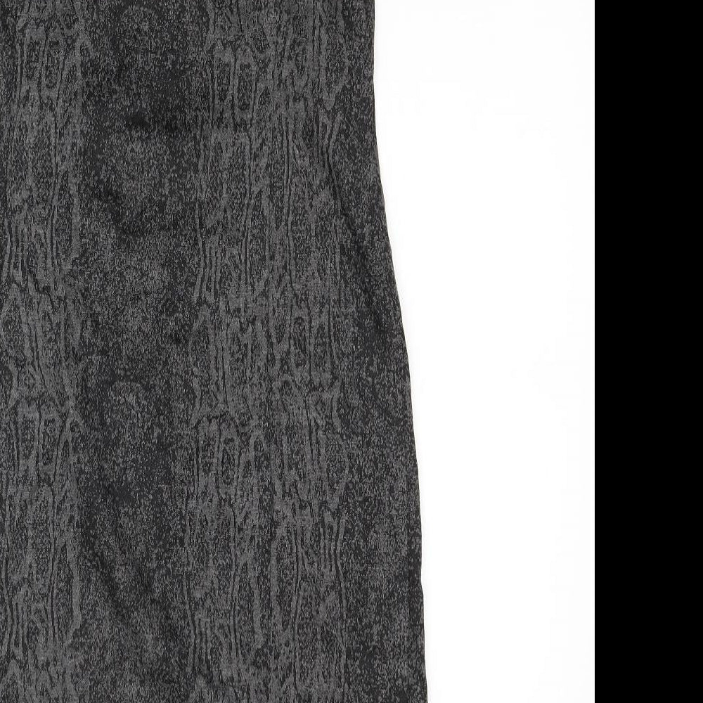 George Womens Grey Animal Print  A-Line  Size 14