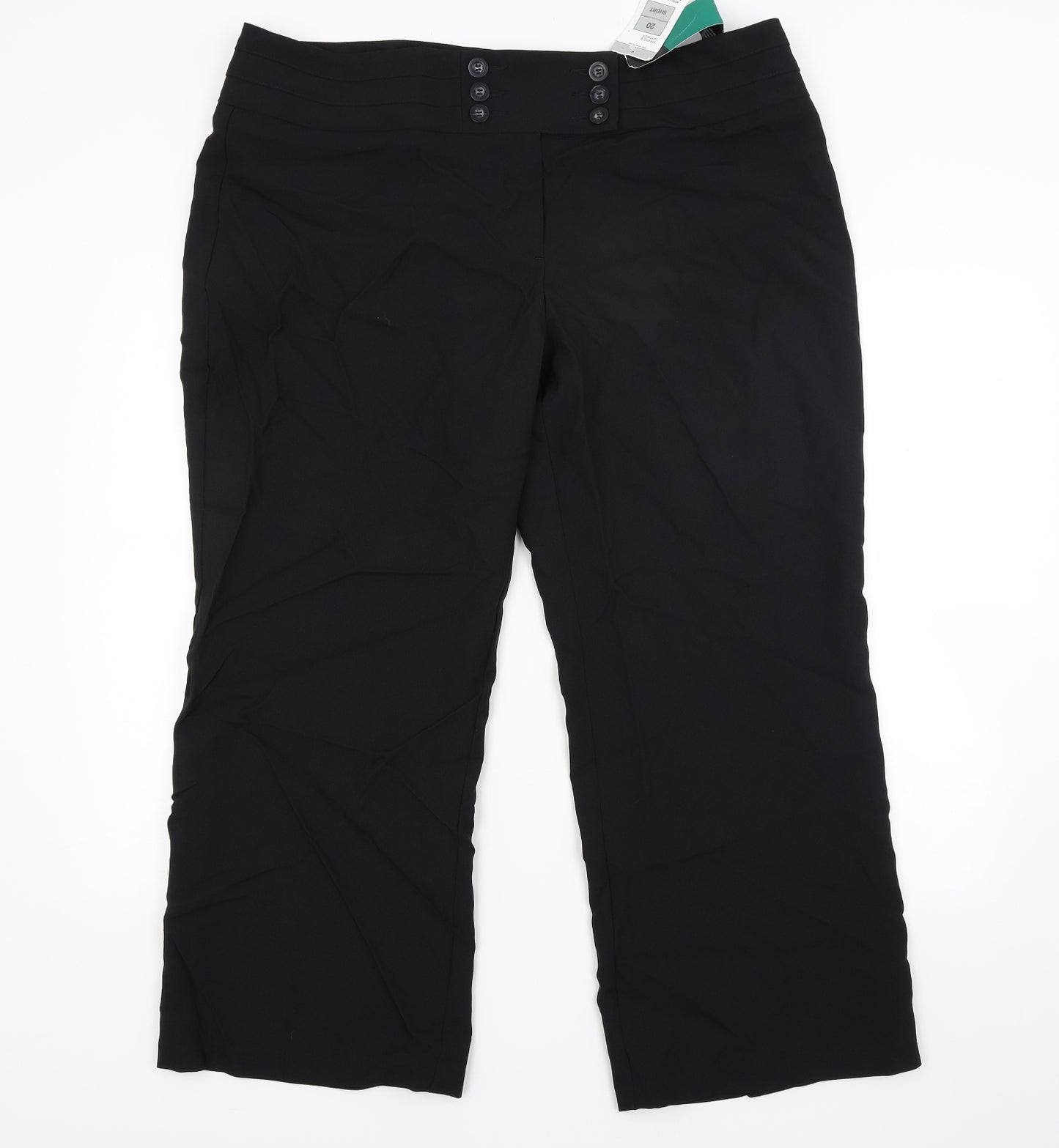 Marks and Spencer Womens Black   Trousers  Size 20 L25 in