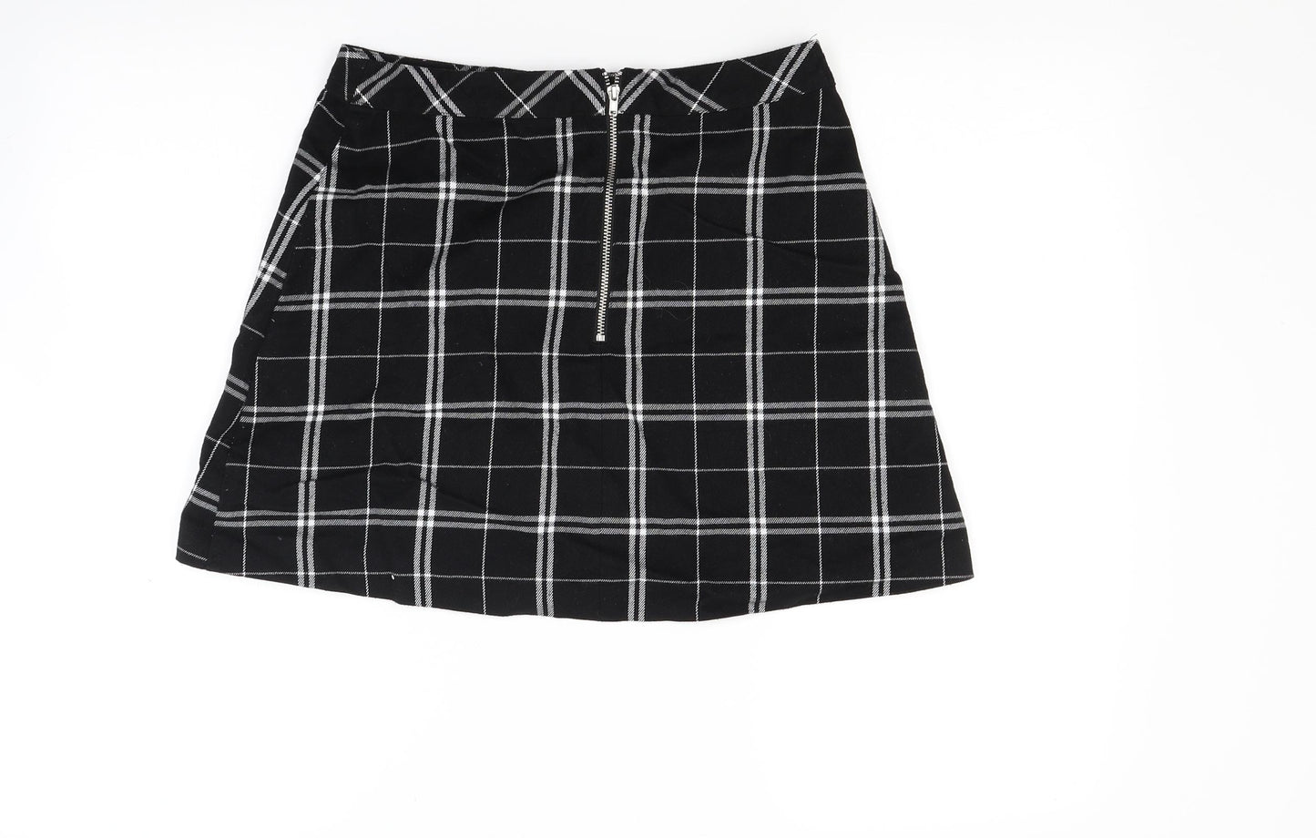 Divided Womens Black Check  Mini Skirt Size 12