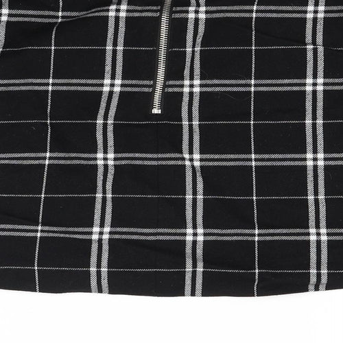 Divided Womens Black Check  Mini Skirt Size 12