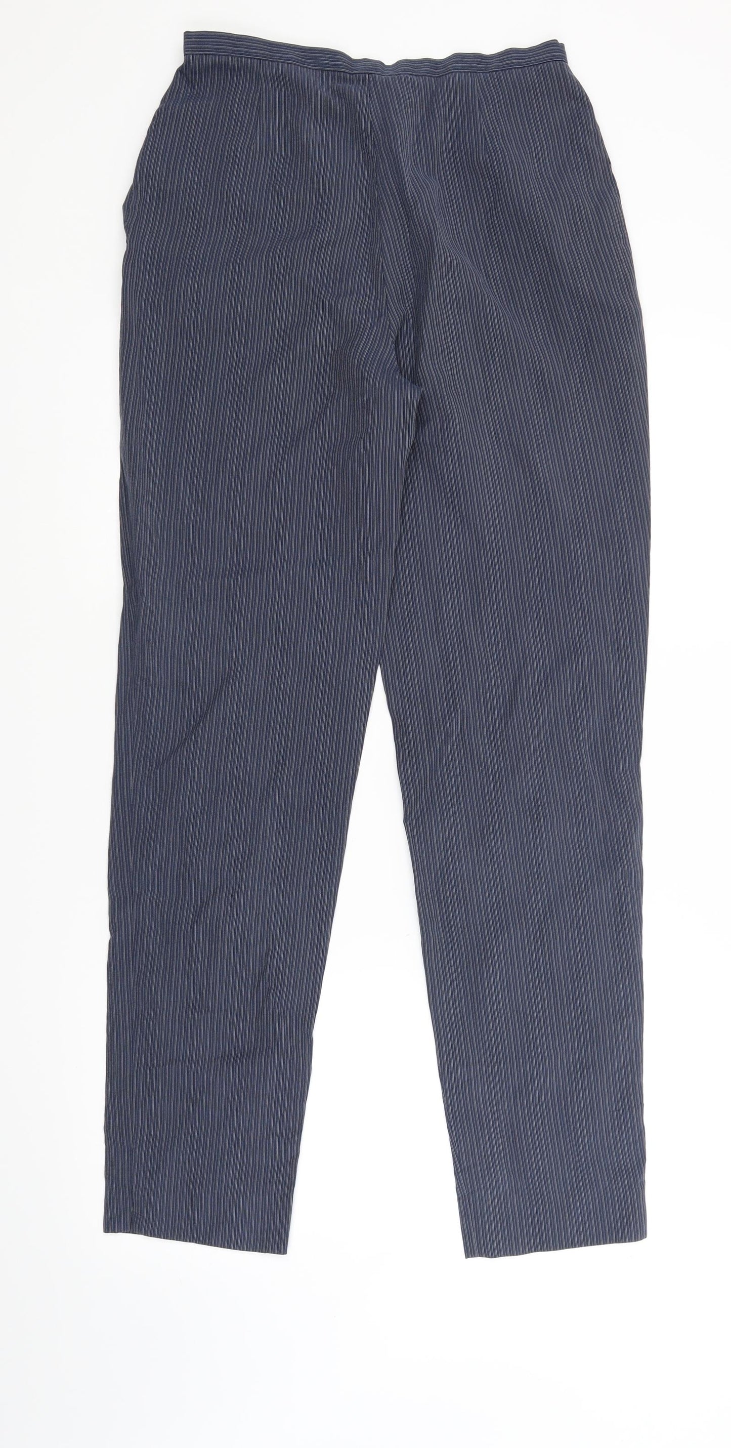 Etam Womens Blue Striped  Trousers  Size 10 L27 in