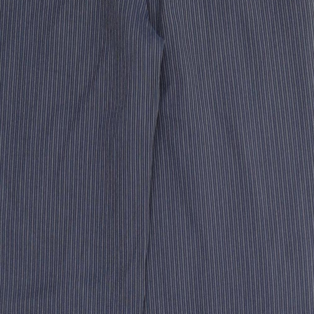 Etam Womens Blue Striped  Trousers  Size 10 L27 in