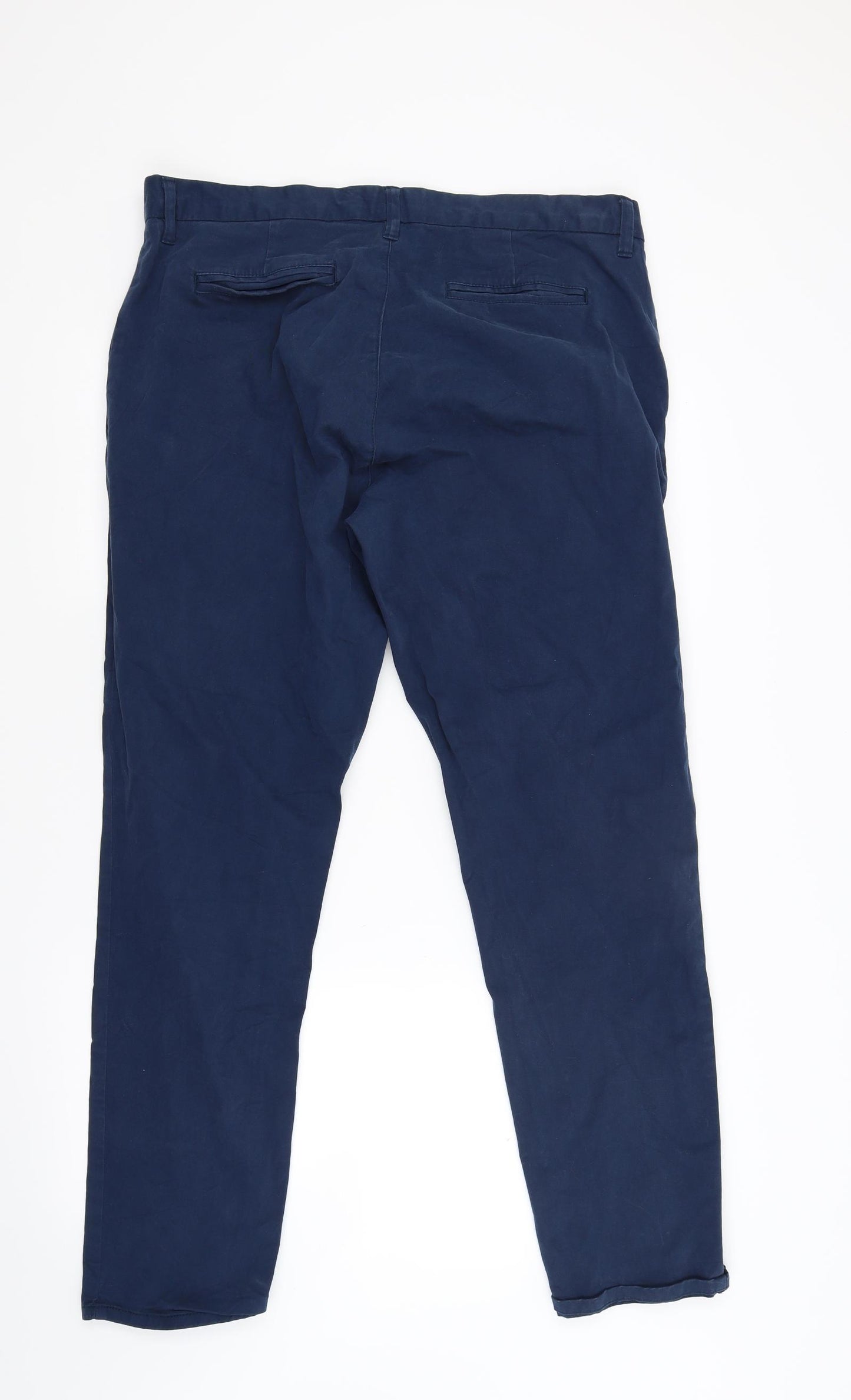NEXT Mens Blue   Chino Trousers Size 36 L30 in