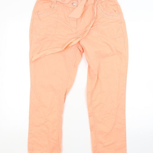 M&Co Womens Orange   Trousers  Size 12 L26 in