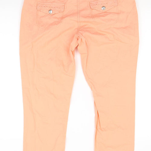 M&Co Womens Orange   Trousers  Size 12 L26 in