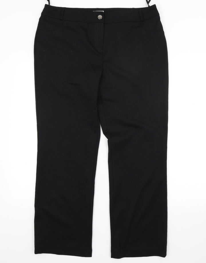 CC Womens Black Trousers Size 16 L27 in