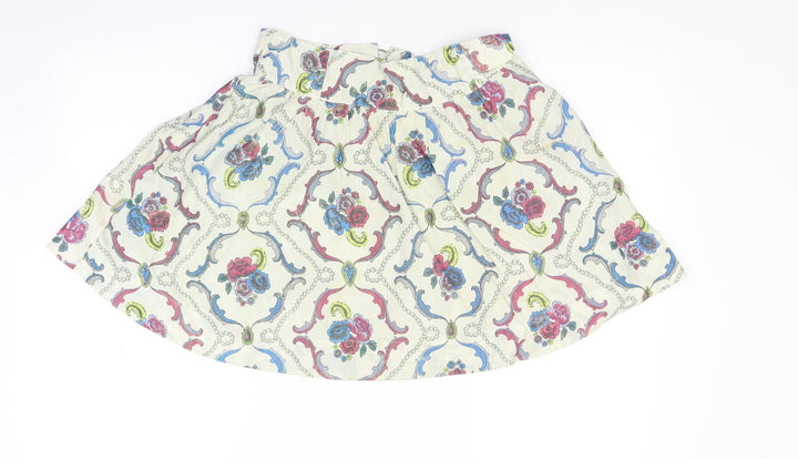 Divided Womens Multicoloured Floral Flare Skirt Size 38