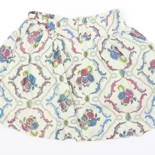 Divided Womens Multicoloured Floral  Flare Skirt Size 38