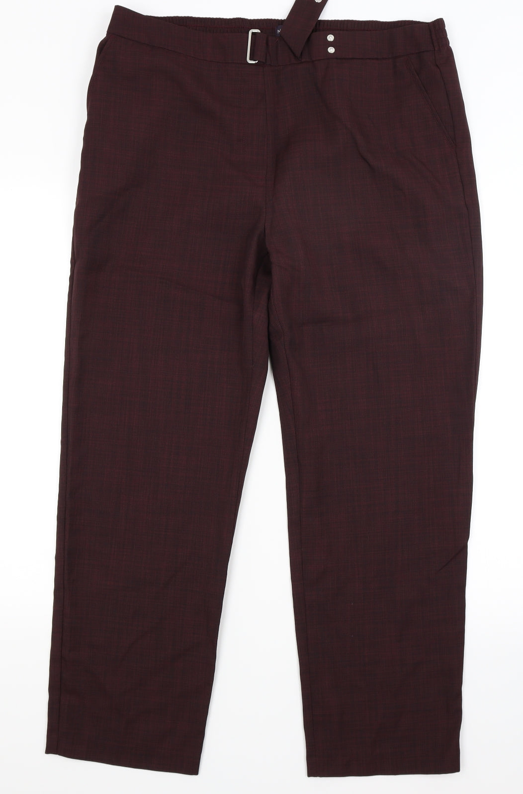 Marks and Spencer Womens Red   Trousers  Size 16 L27 in