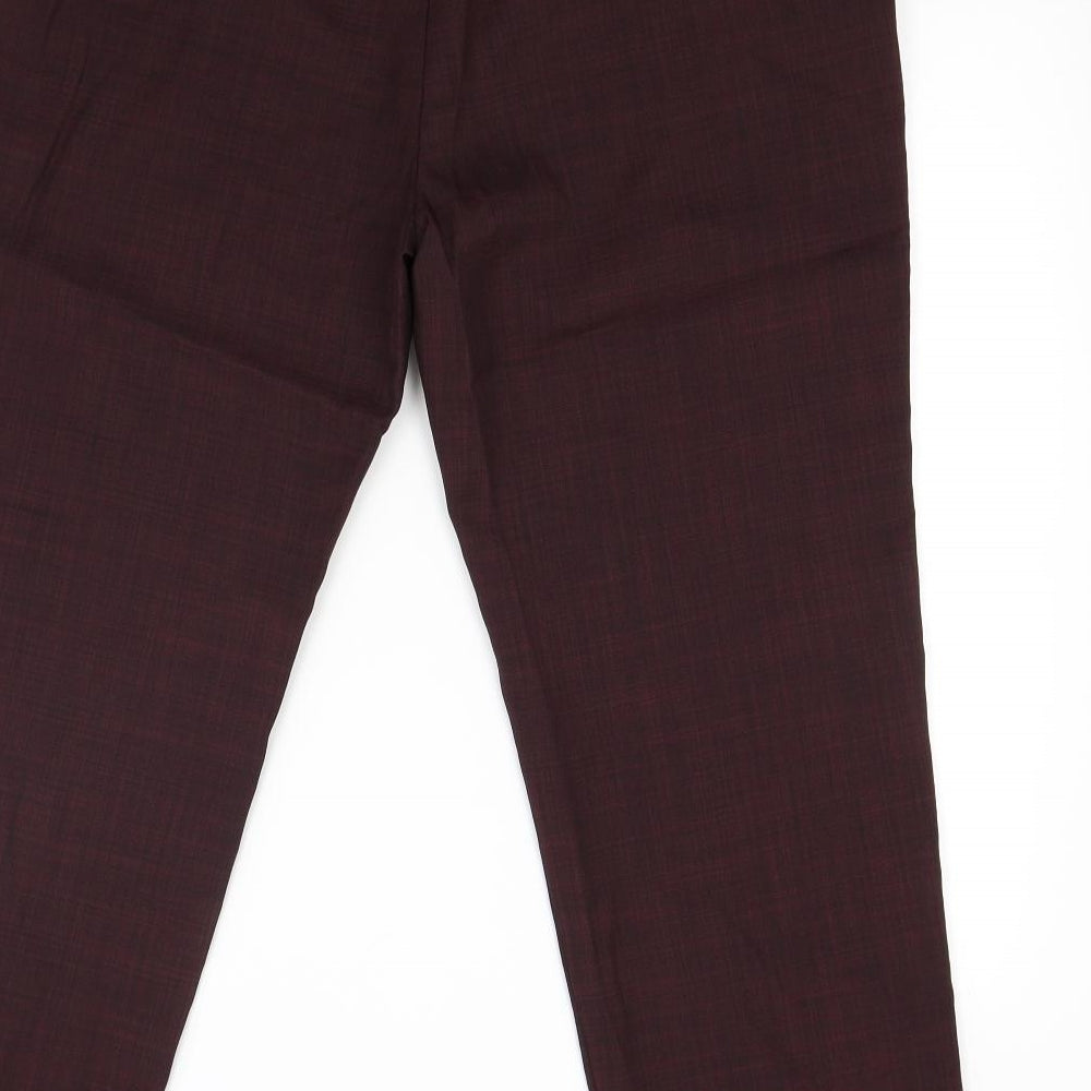 Marks and Spencer Womens Red   Trousers  Size 16 L27 in