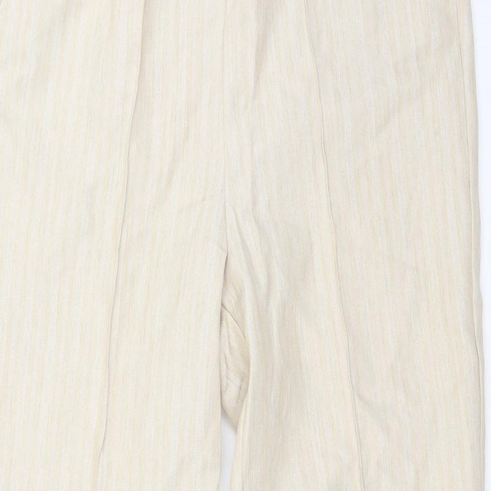 BM Womens Beige Striped  Trousers  Size 12 L27 in