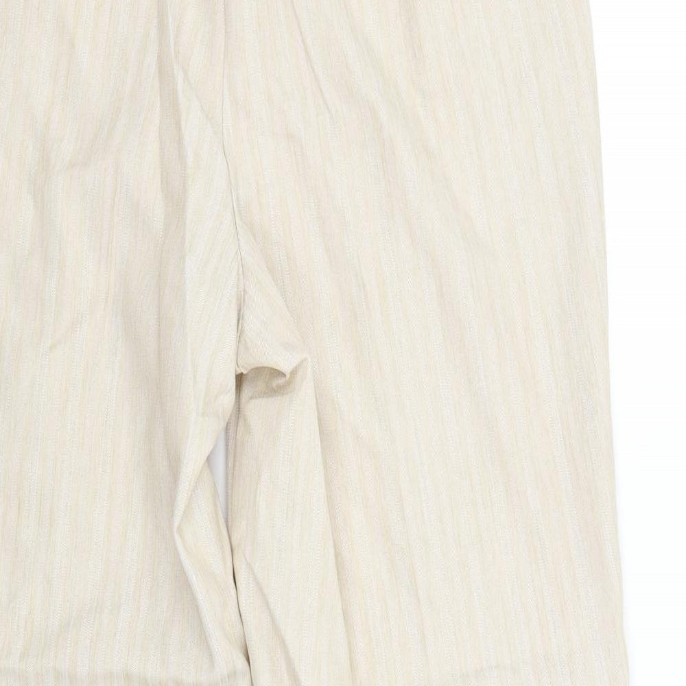 BM Womens Beige Striped  Trousers  Size 12 L27 in