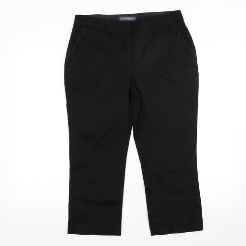 Primark Womens Black  Rayon Cropped Trousers Size 8 L20 in