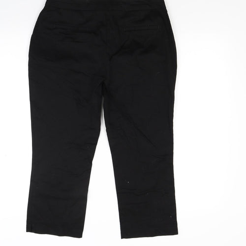 Primark Womens Black  Rayon Cropped Trousers Size 8 L20 in