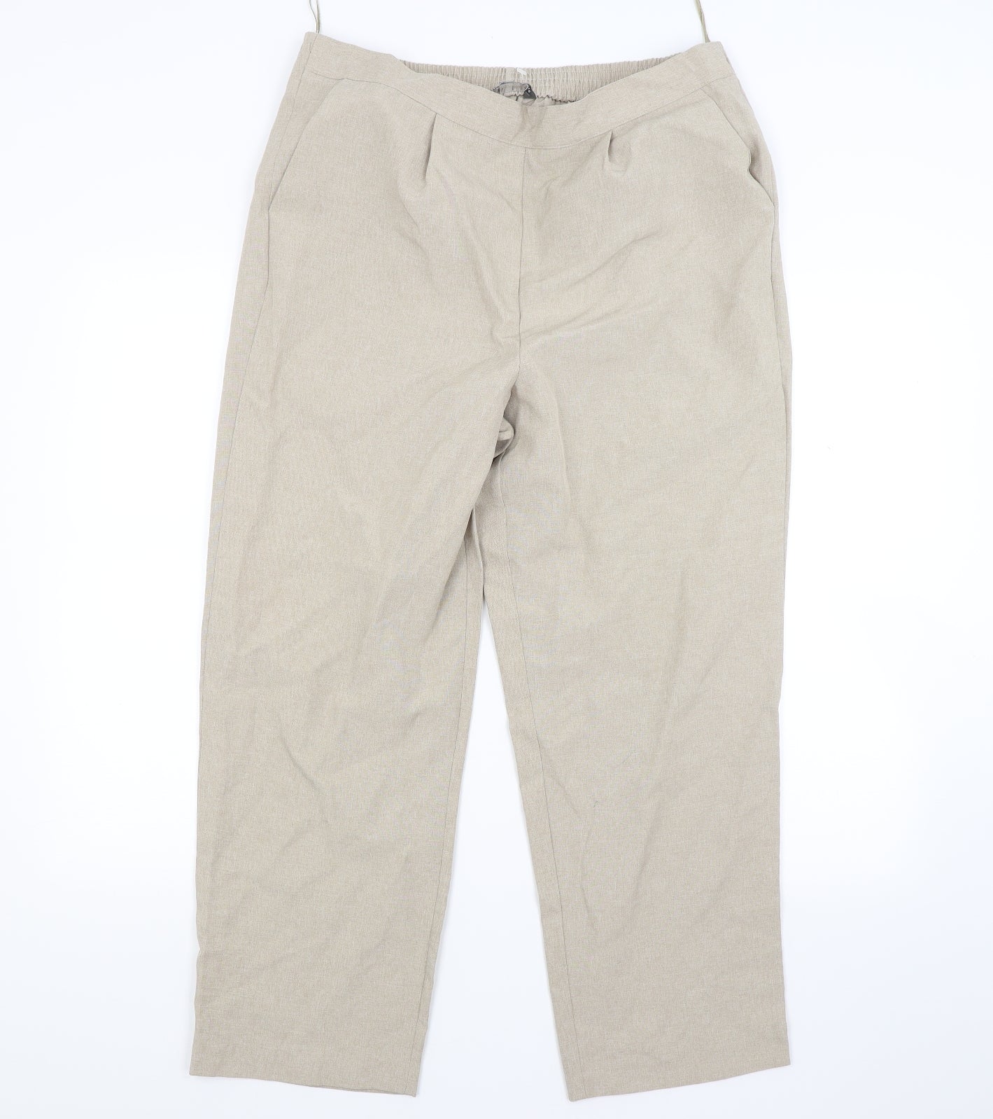 Bonmarché Womens Beige   Trousers  Size 16 L26 in