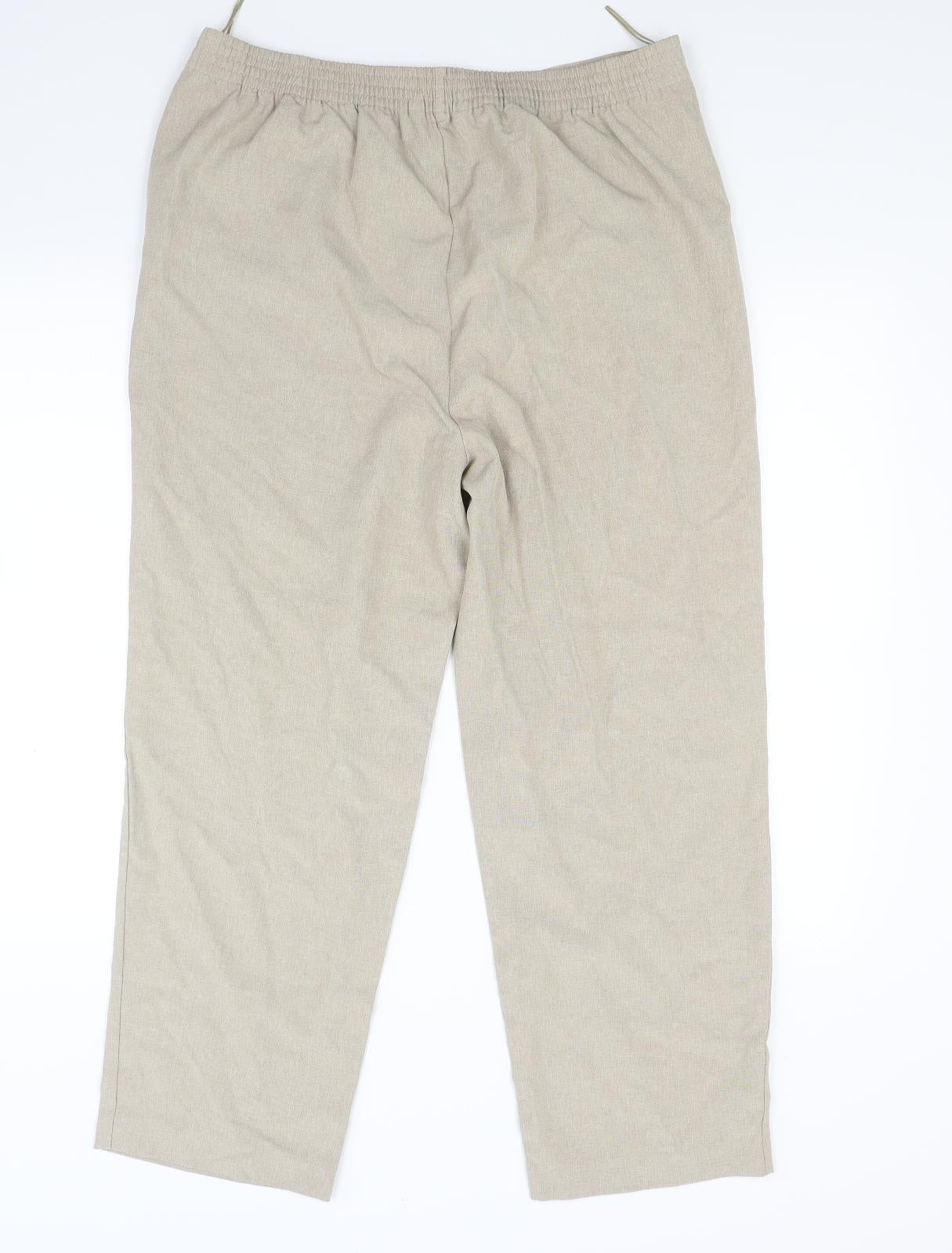 Bonmarché Womens Beige   Trousers  Size 16 L26 in