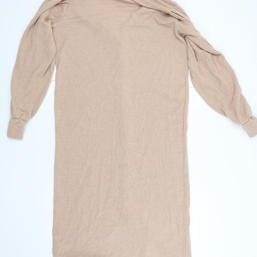 Lipsy Womens Brown   Jumper Dress  Size 16