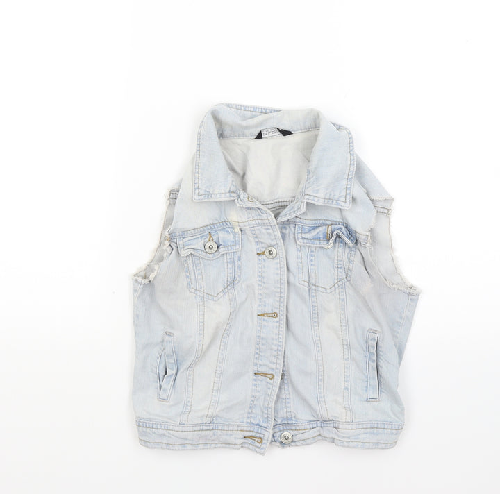 Sellect Womens Blue Denim Gilet Jacket Size 10