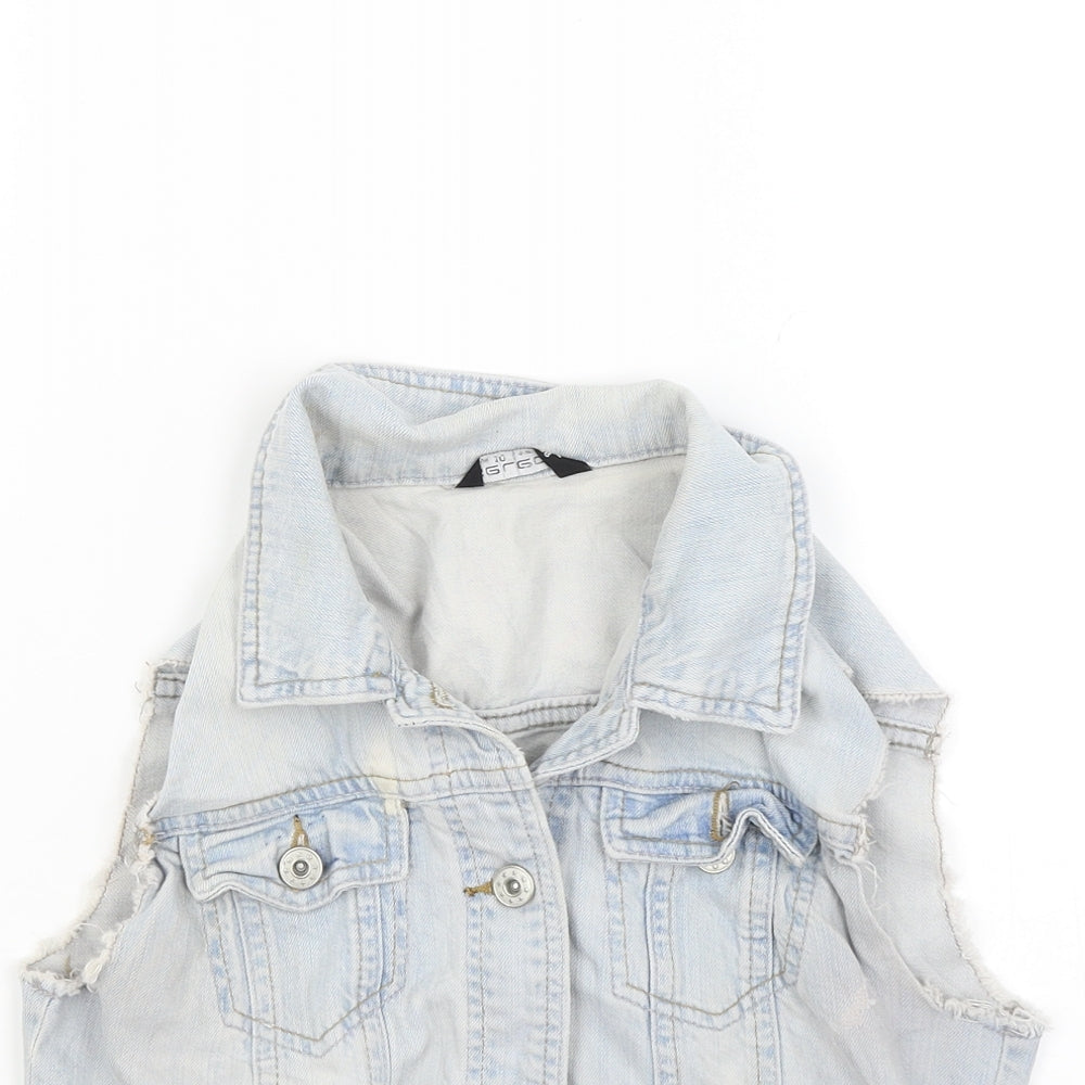 Sellect Womens Blue  Denim Gilet Jacket Size 10