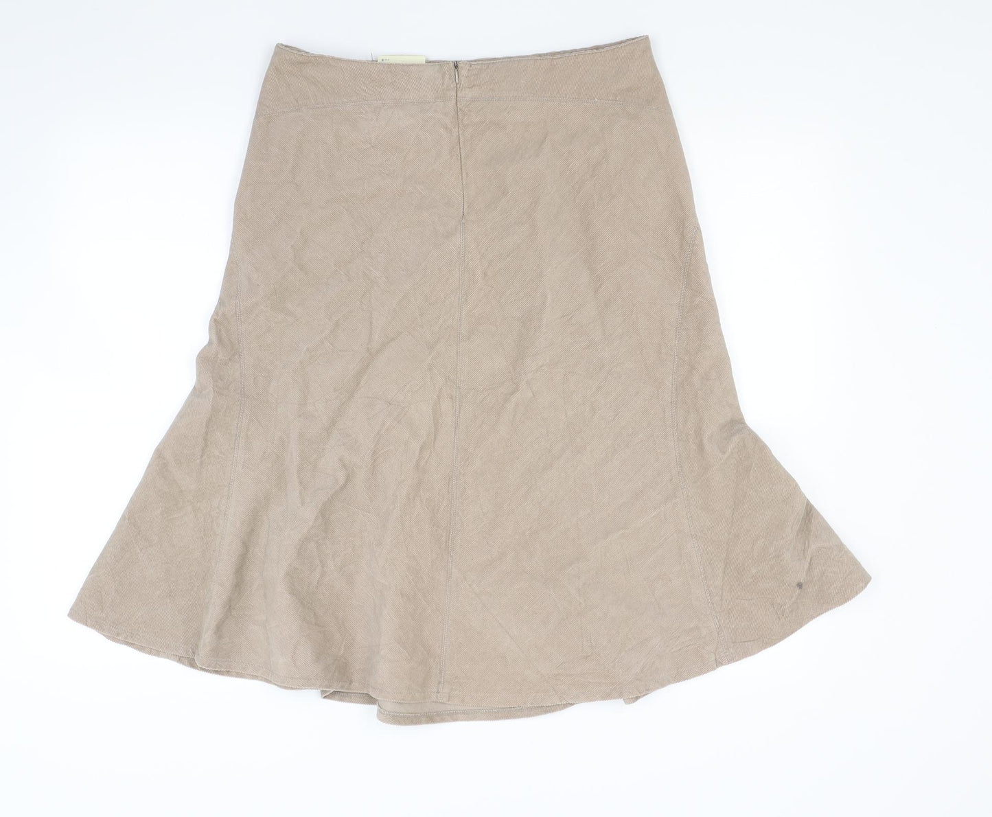 Cherokee Womens Beige  Corduroy Flare Skirt Size 12