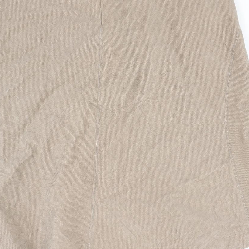 Cherokee Womens Beige  Corduroy Flare Skirt Size 12