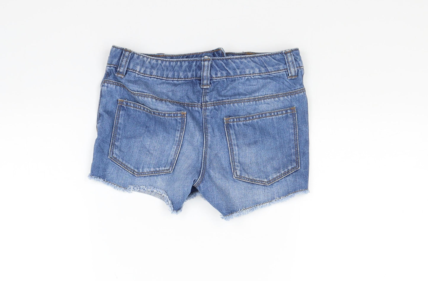 NEXT Girls Blue  Denim Cut-Off Shorts Size 9 Years