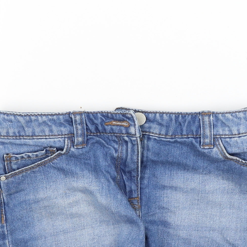 NEXT Girls Blue  Denim Cut-Off Shorts Size 9 Years
