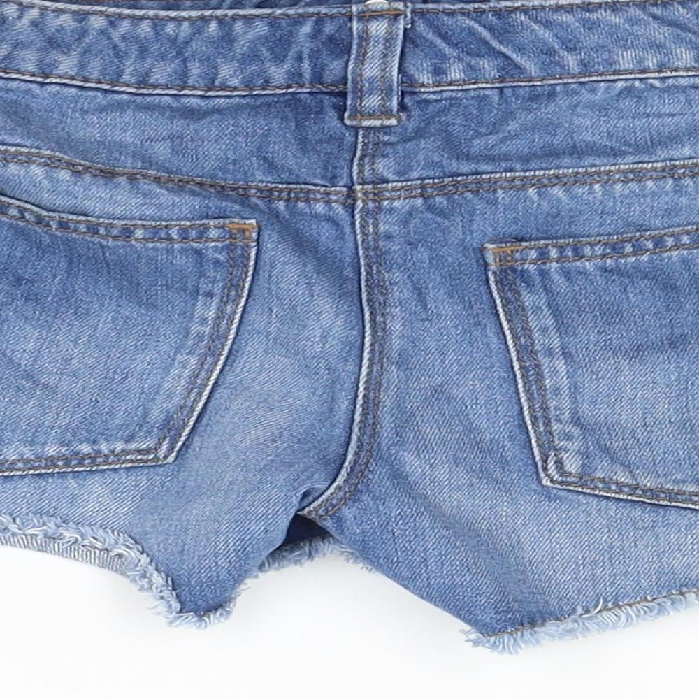 NEXT Girls Blue  Denim Cut-Off Shorts Size 9 Years