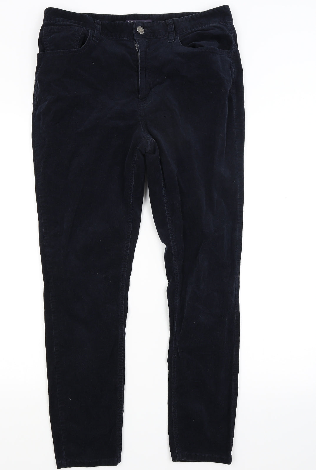 Marks and Spencer Womens Blue  Corduroy Skinny Jeans Size 14 L27 in