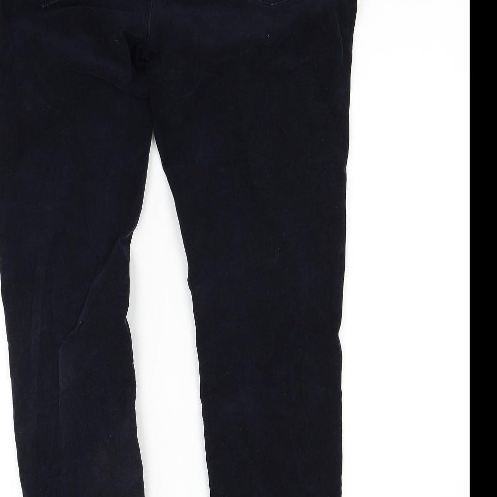 Marks and Spencer Womens Blue  Corduroy Skinny Jeans Size 14 L27 in