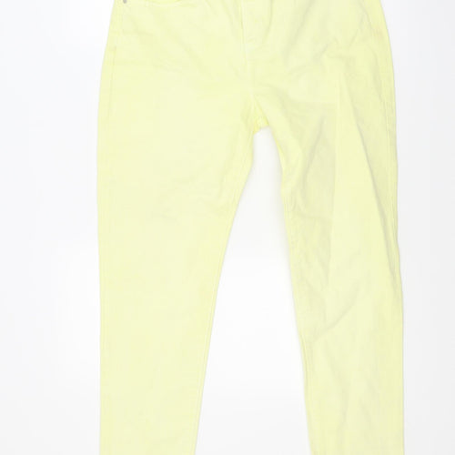 Marks and Spencer Womens Yellow  Denim Skinny Jeans Size 10 L28 in