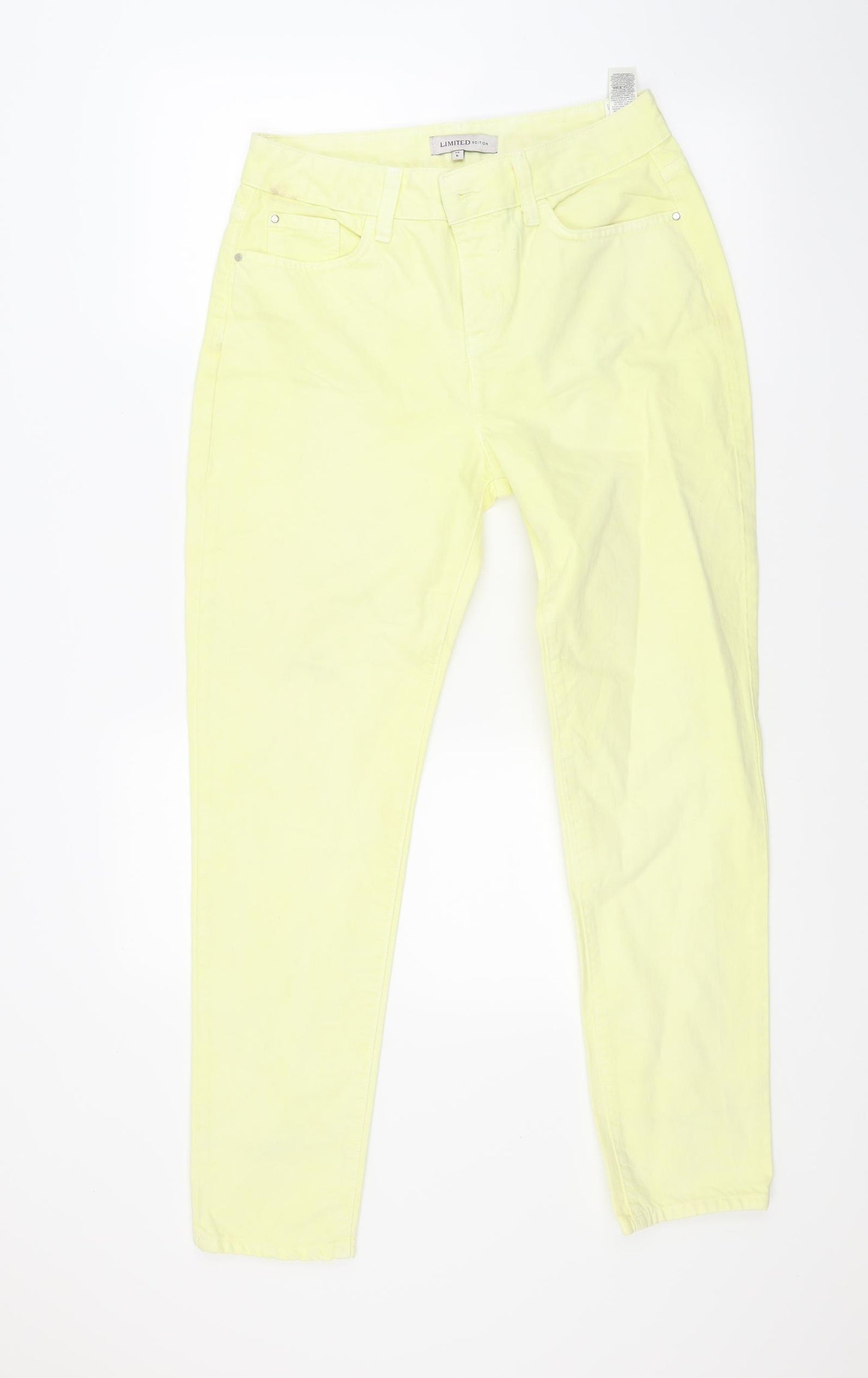 Marks and Spencer Womens Yellow  Denim Skinny Jeans Size 10 L28 in