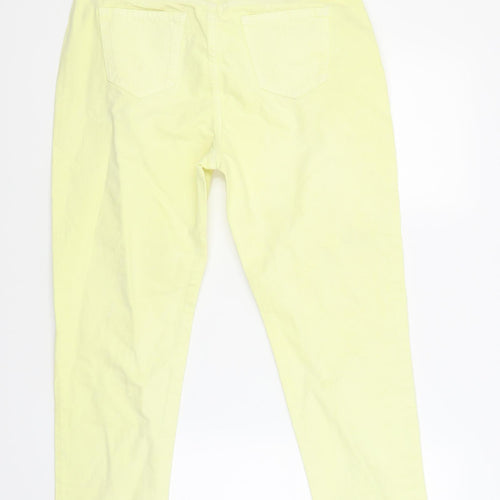 Marks and Spencer Womens Yellow  Denim Skinny Jeans Size 10 L28 in