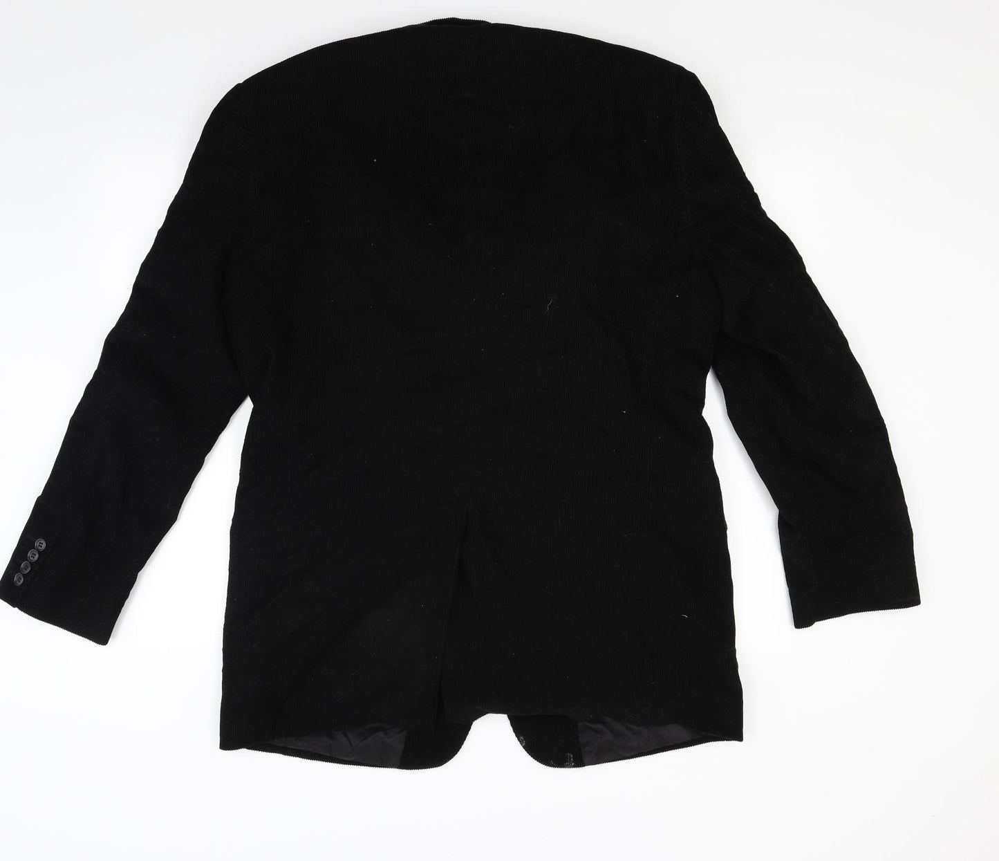 Marks and Spencer Womens Black  Corduroy Jacket Coat Size 42