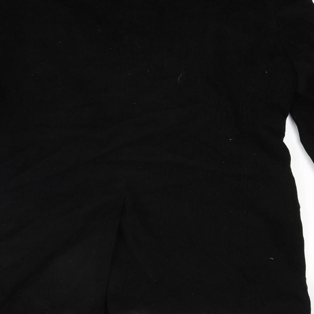 Marks and Spencer Womens Black  Corduroy Jacket Coat Size 42