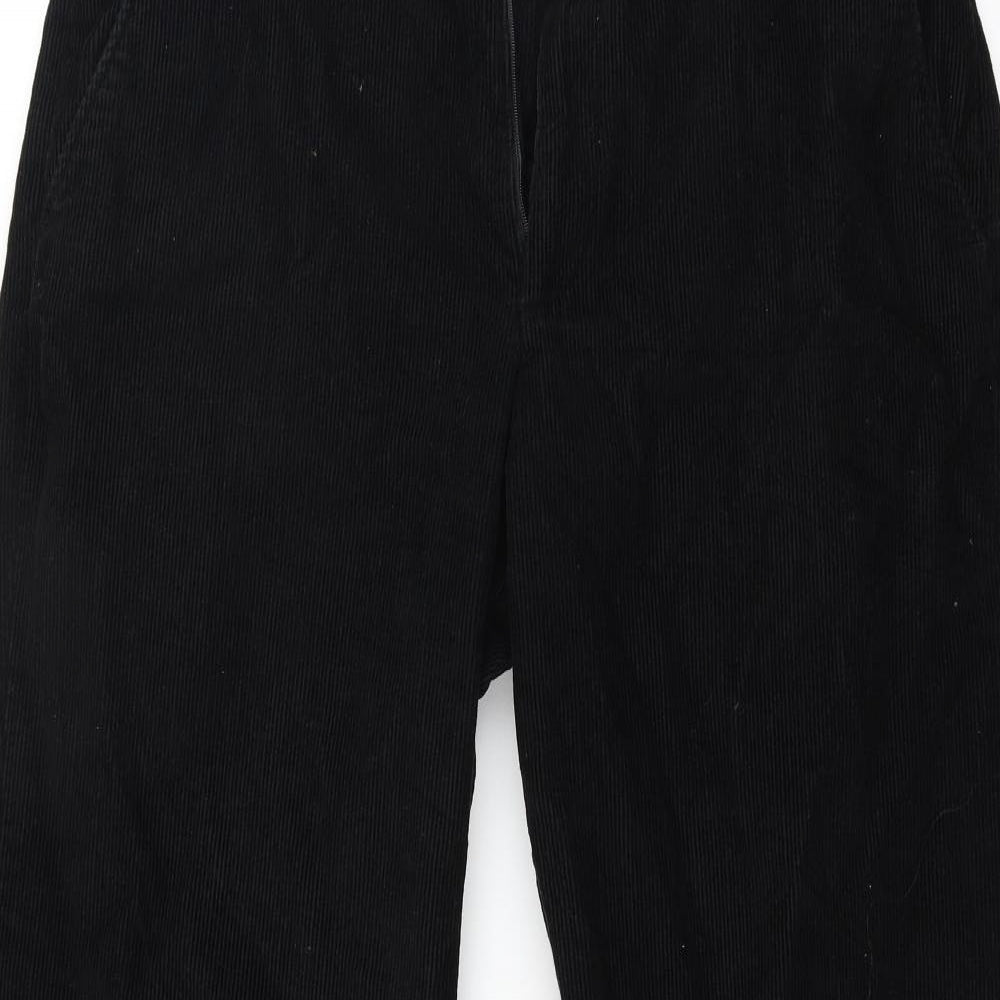 Fcuk Mens Black  Corduroy Trousers  Size 34 L30 in