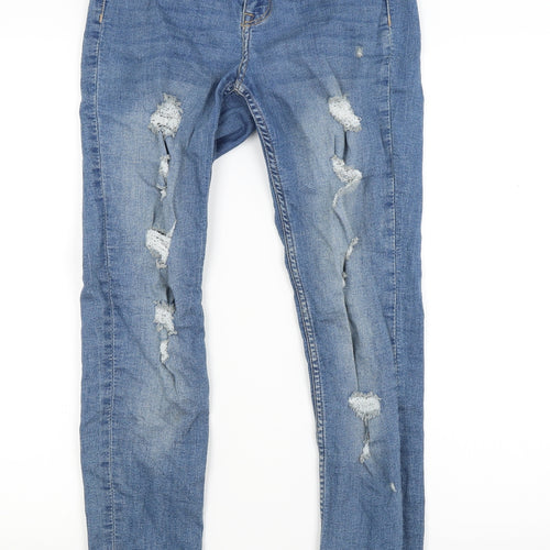 Divided Womens Blue  Denim Skinny Jeans Size 10 L27 in