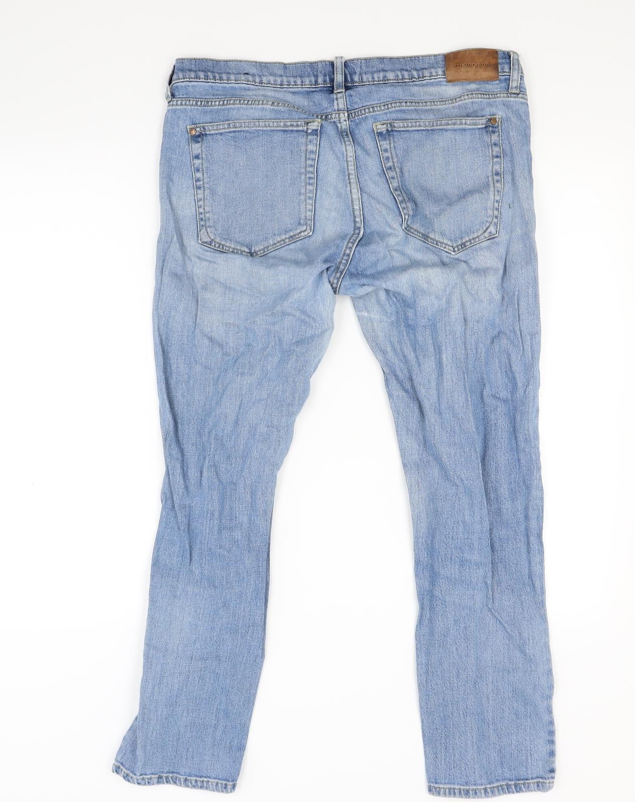 Mango Womens Blue  Denim Skinny Jeans Size 12 L27 in
