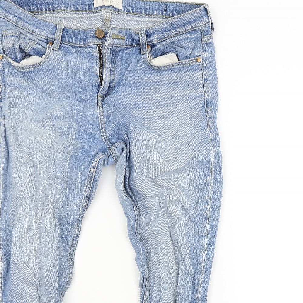 Mango Womens Blue  Denim Skinny Jeans Size 12 L27 in