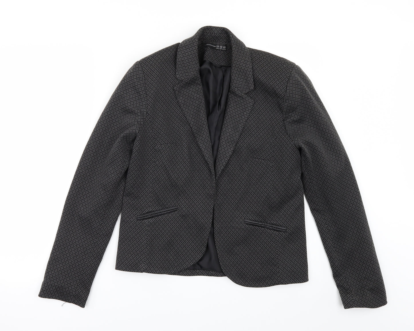 Primark Womens Grey Geometric  Jacket  Size 14