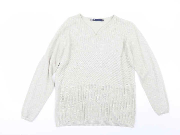 EWM Womens Beige Pullover Jumper Size M