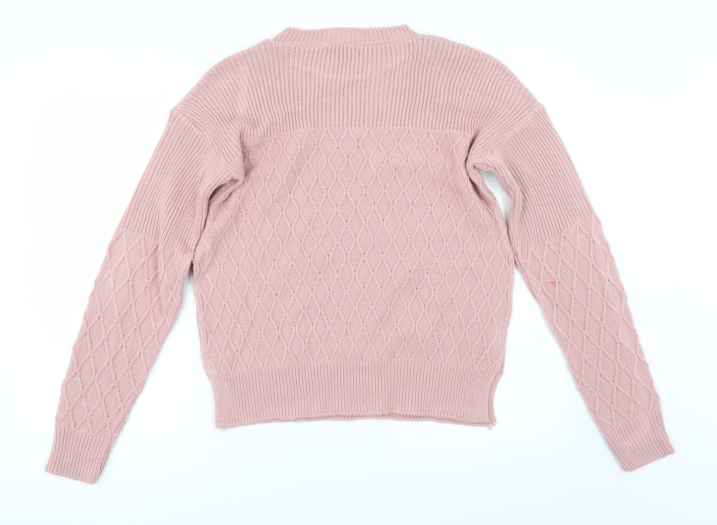 I SAW IT FIRST Womens Pink   Pullover Jumper Size M  - side slit