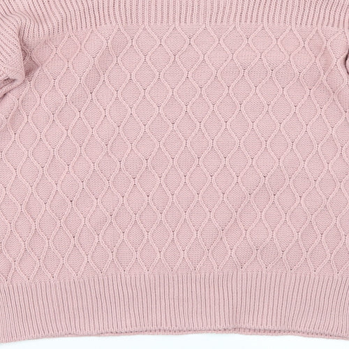 I SAW IT FIRST Womens Pink   Pullover Jumper Size M  - side slit