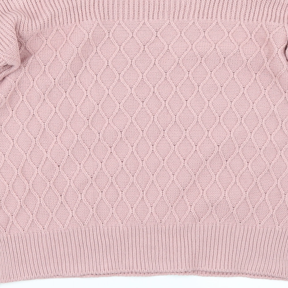 I SAW IT FIRST Womens Pink   Pullover Jumper Size M  - side slit