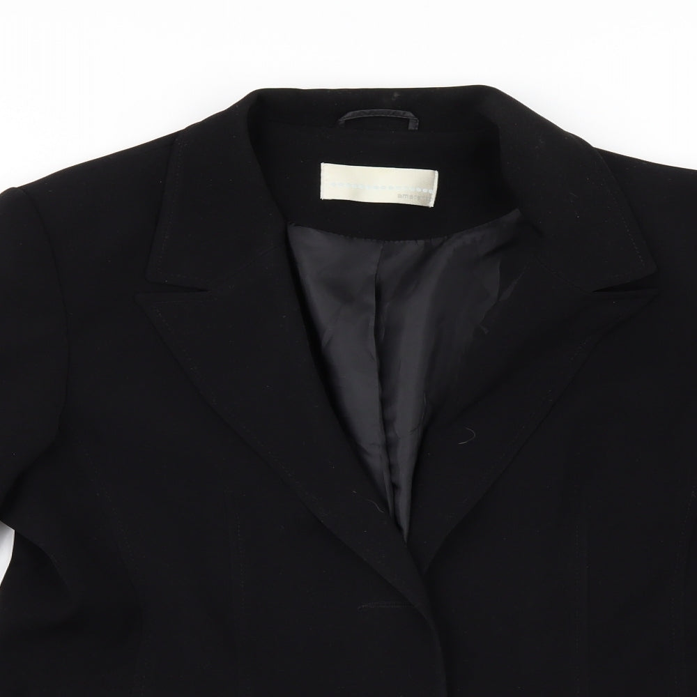 AMARANTO Womens Black   Jacket Suit Jacket Size 16