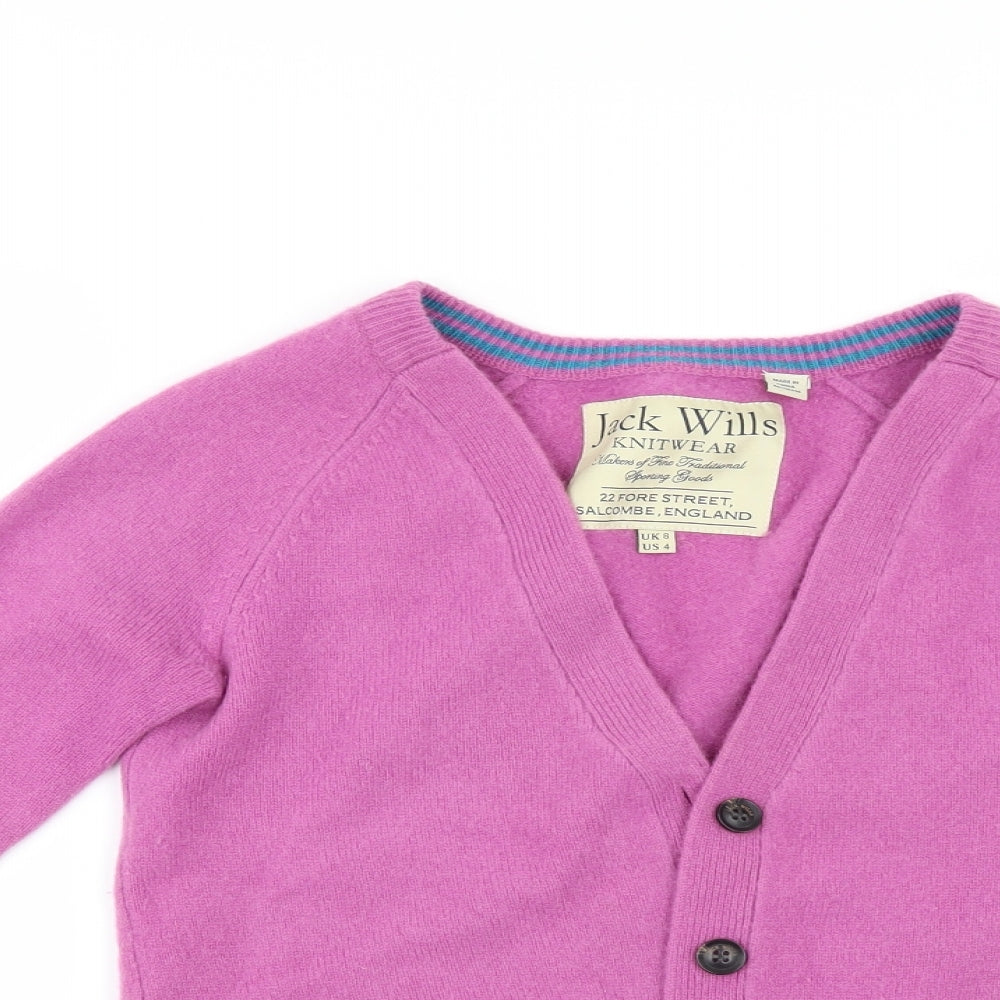 Jack Wills Womens Pink   Cardigan Jumper Size 8