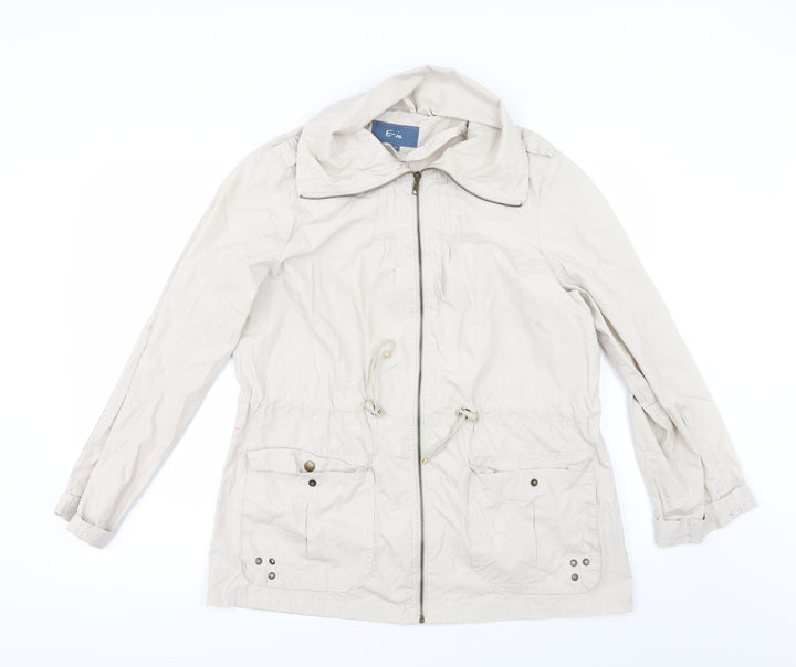 E-vie Womens Beige Jacket Size 12