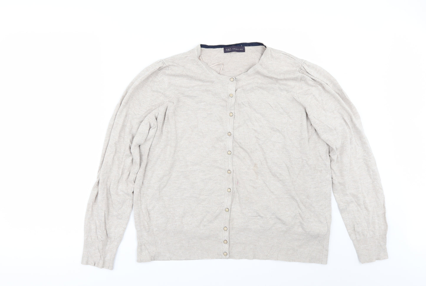 Marks and Spencer Womens Beige   Cape Jumper Size 20